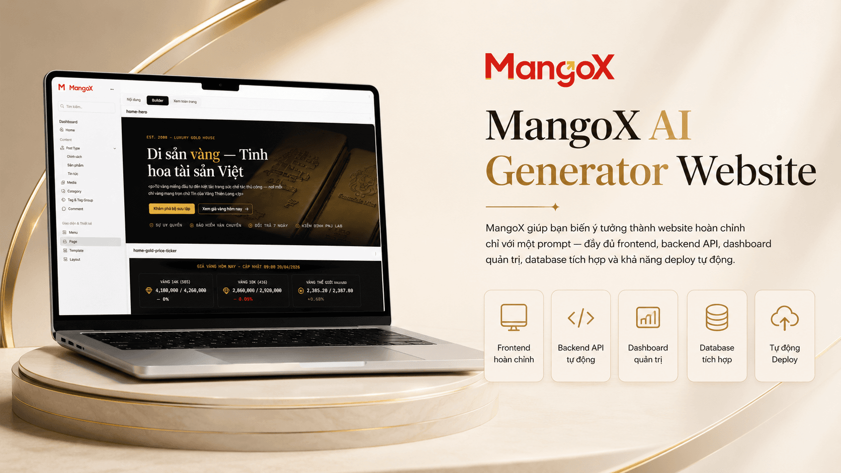 Web Generator — Tạo website hoàn chỉnh bằng AI